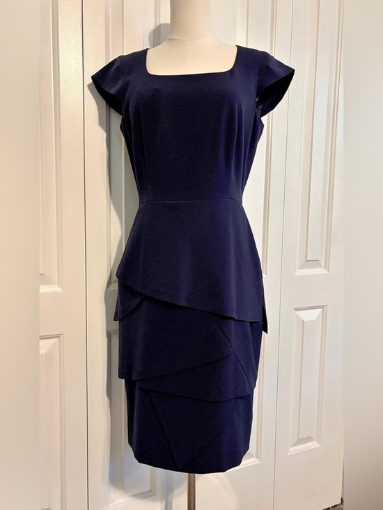 Calvin Klein Dresses & Skirts - CALVIN KLEIN Navy Blue Layered  Midi Dress